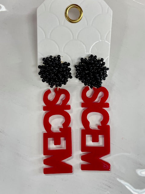 UGA "Sic 'em" Dangle Earrings
