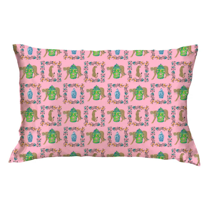 Purrfectly Pink Satin Pillowcase