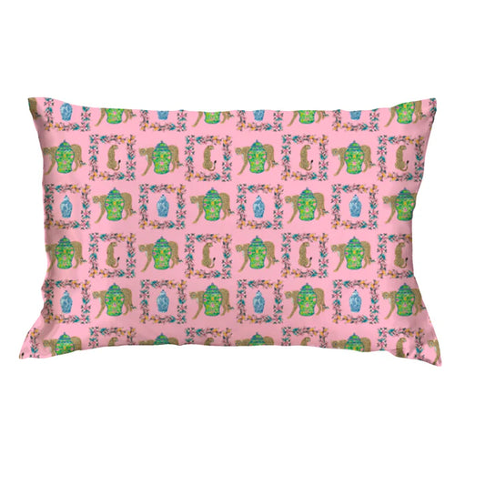 Purrfectly Pink Satin Pillowcase