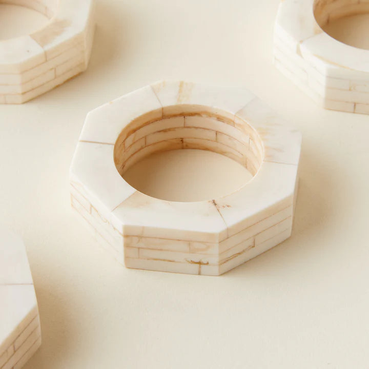 Octagon Shaped Resin Napkin Rings