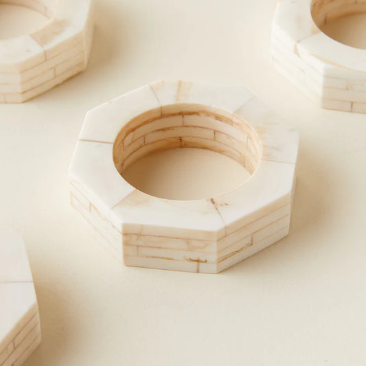 Octagon Shaped Resin Napkin Rings