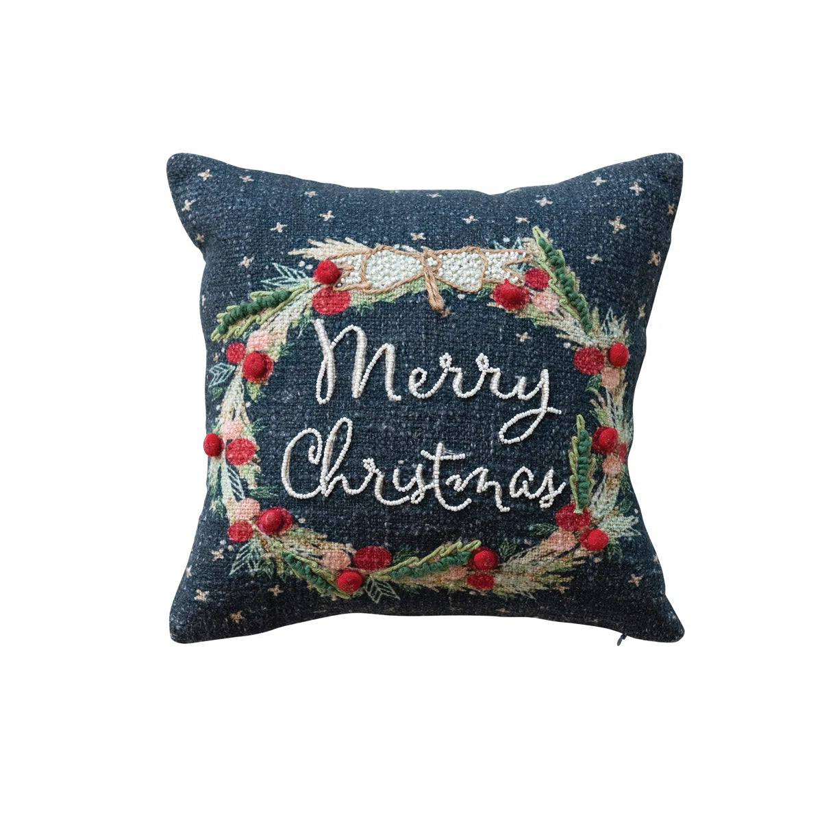 Gray Wreath Mini Pillow