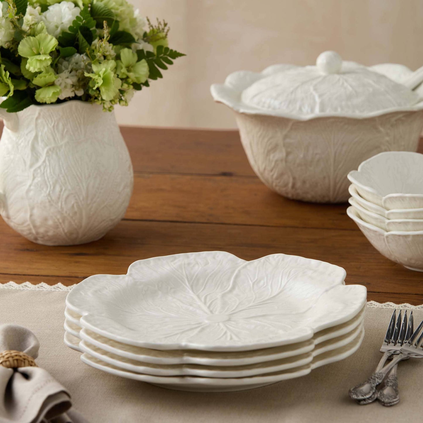 White Cabbage 3-D Dinner Plate 11 in PREORDER