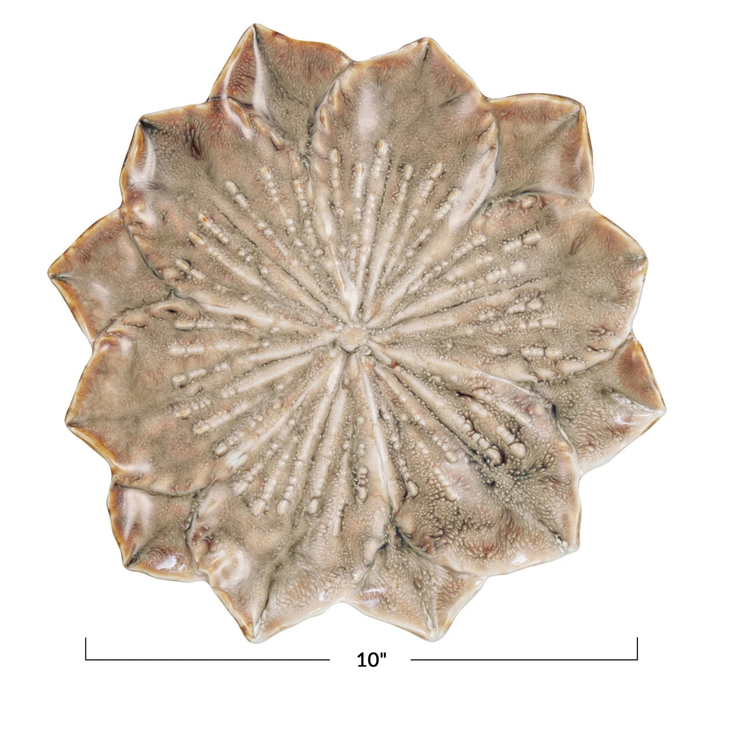 Stoneware Flower Plate