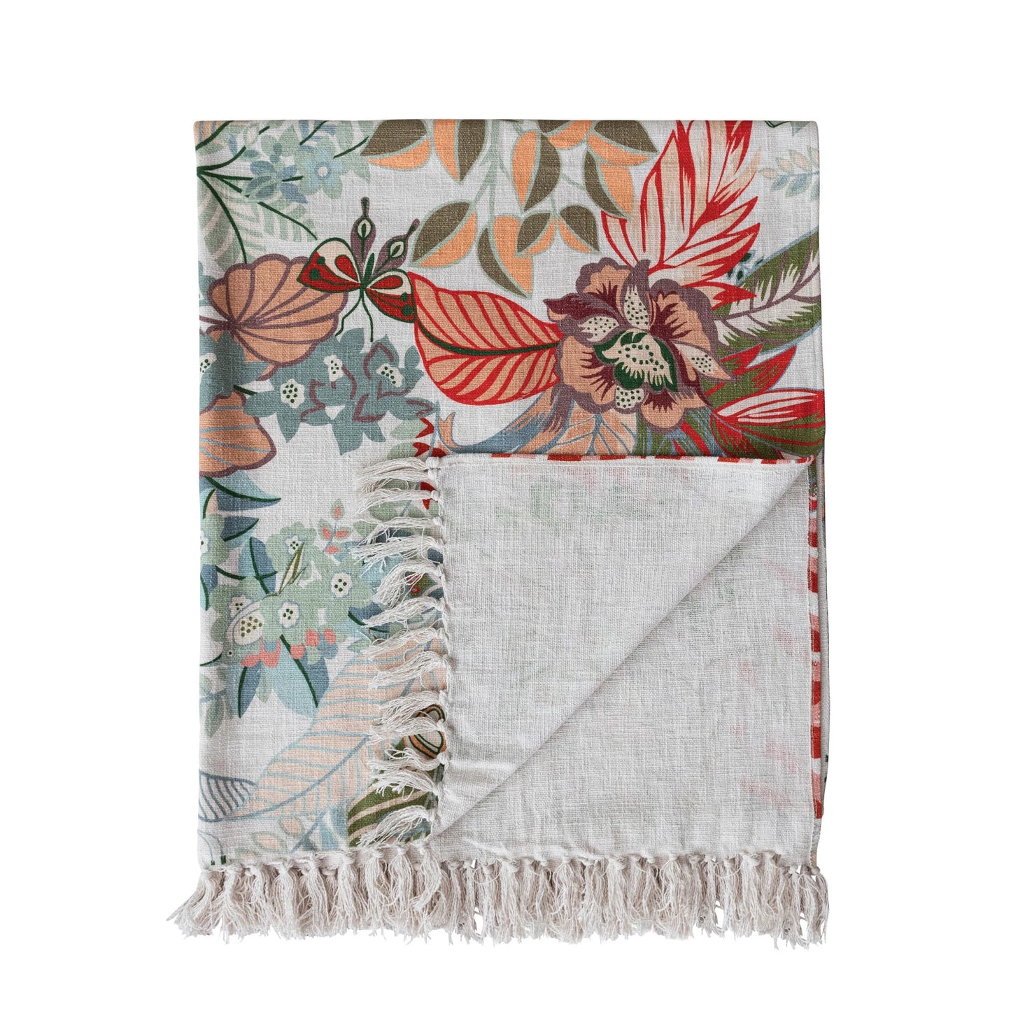 Tropical Botanicals Fringe Throw