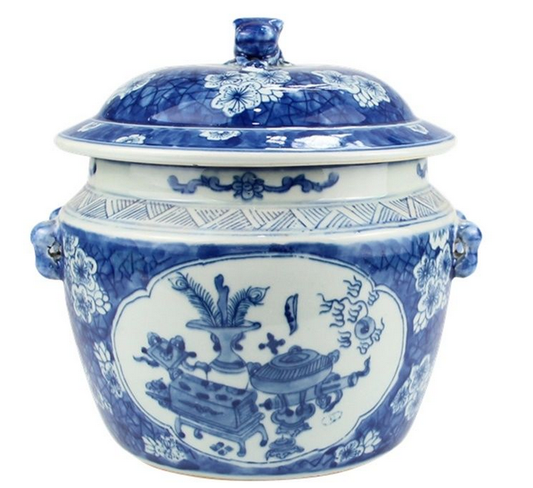 Chinoiserie Foo Dog Covered Jar