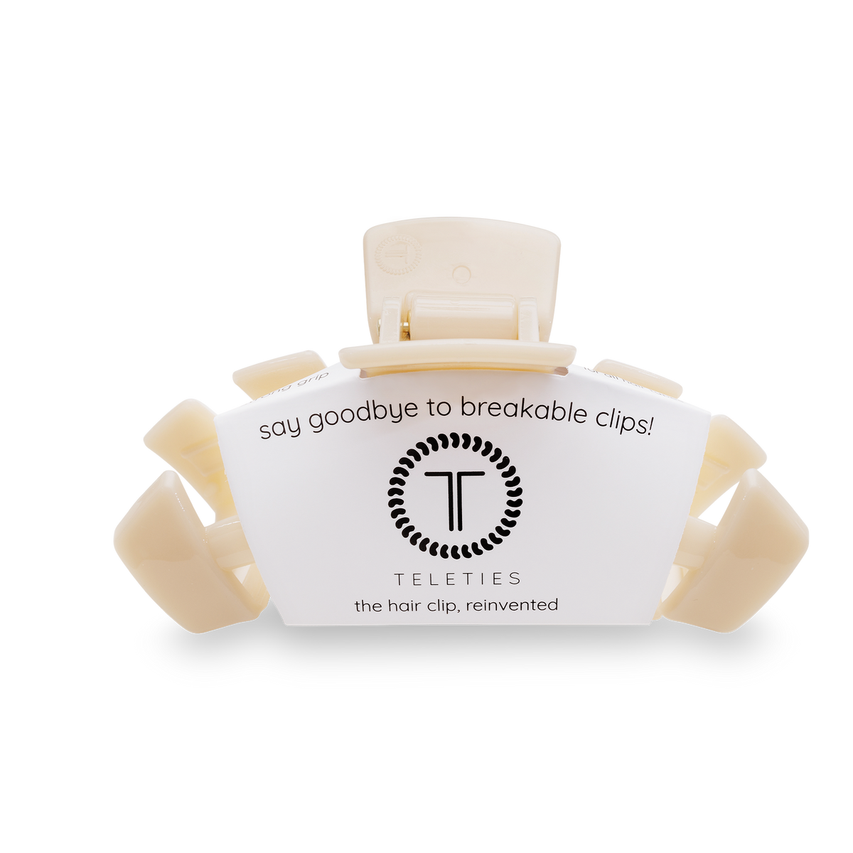 Teleties Classic Hair Clip | Large | Almond Beige