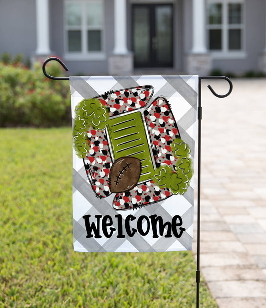Fall Football Garden Flag