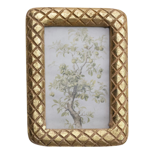 Gold Carved Mango Wood Photo Frame 5X7