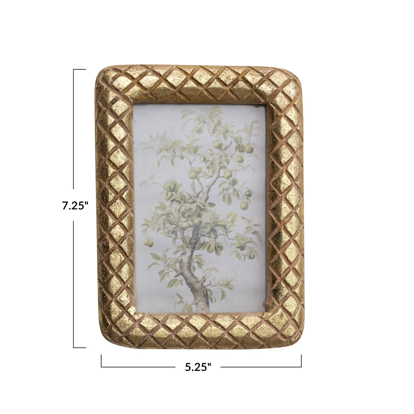 Gold Carved Mango Wood Photo Frame 5X7