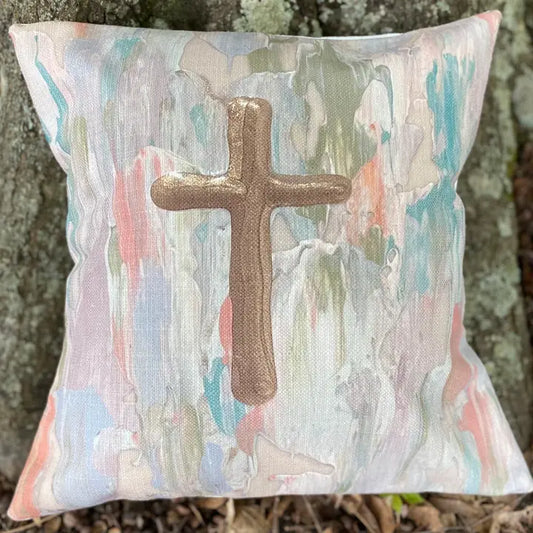 Pastel Cross Pillow