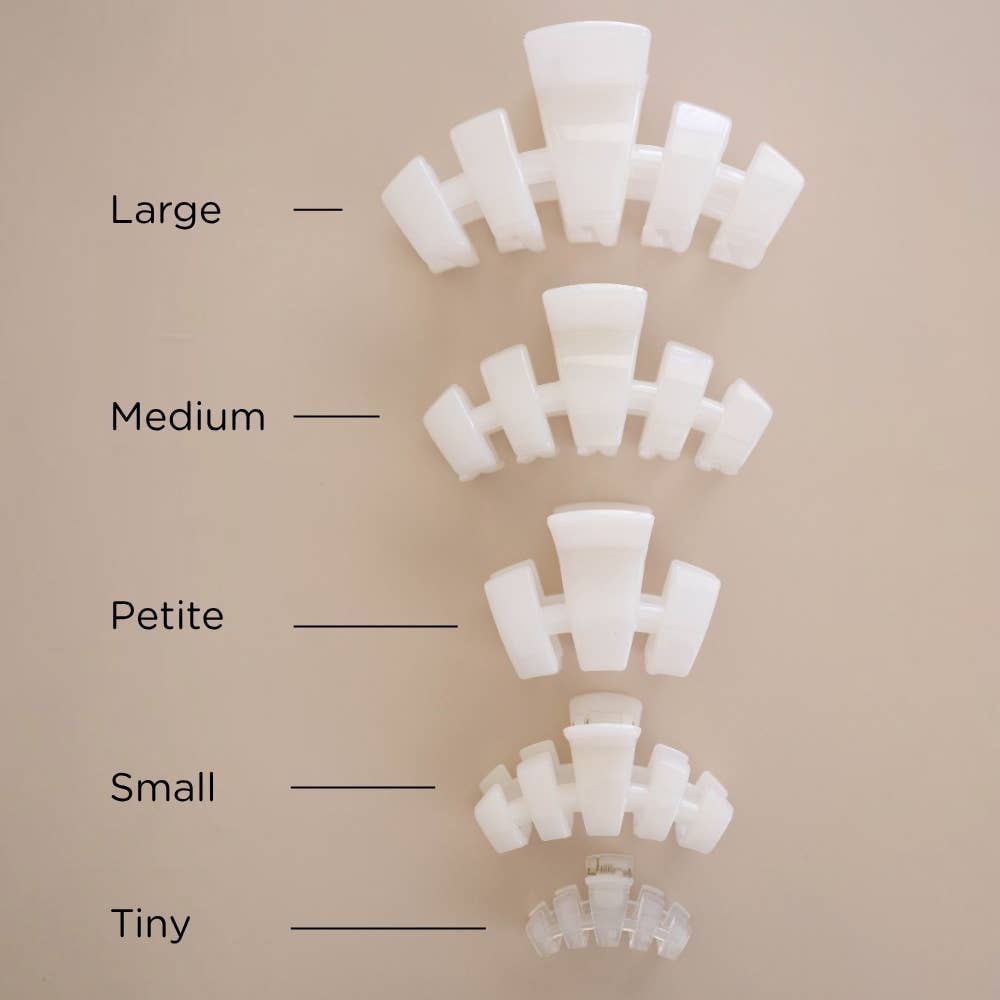 Teleties Classic | Coconut White | Petite Claw Clip