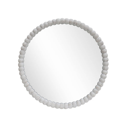 Beaded Round Mirror