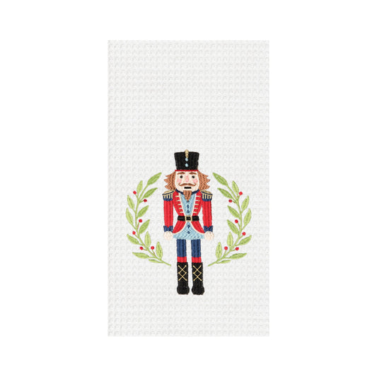 Christmas Nutcracker Wreath Kitchen Towel