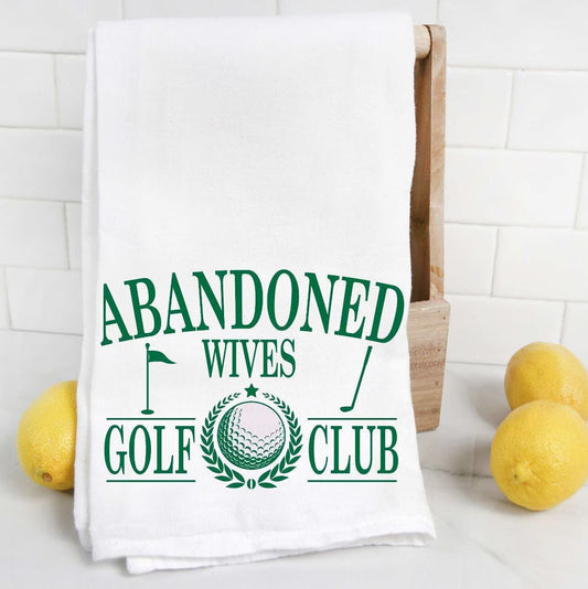 Abandoned Wives Golf Club Kitchen Towel