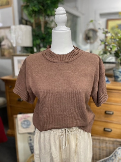 Reverse Seam S/S Sweater