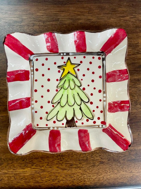 Christmas Tree Small Square Platter