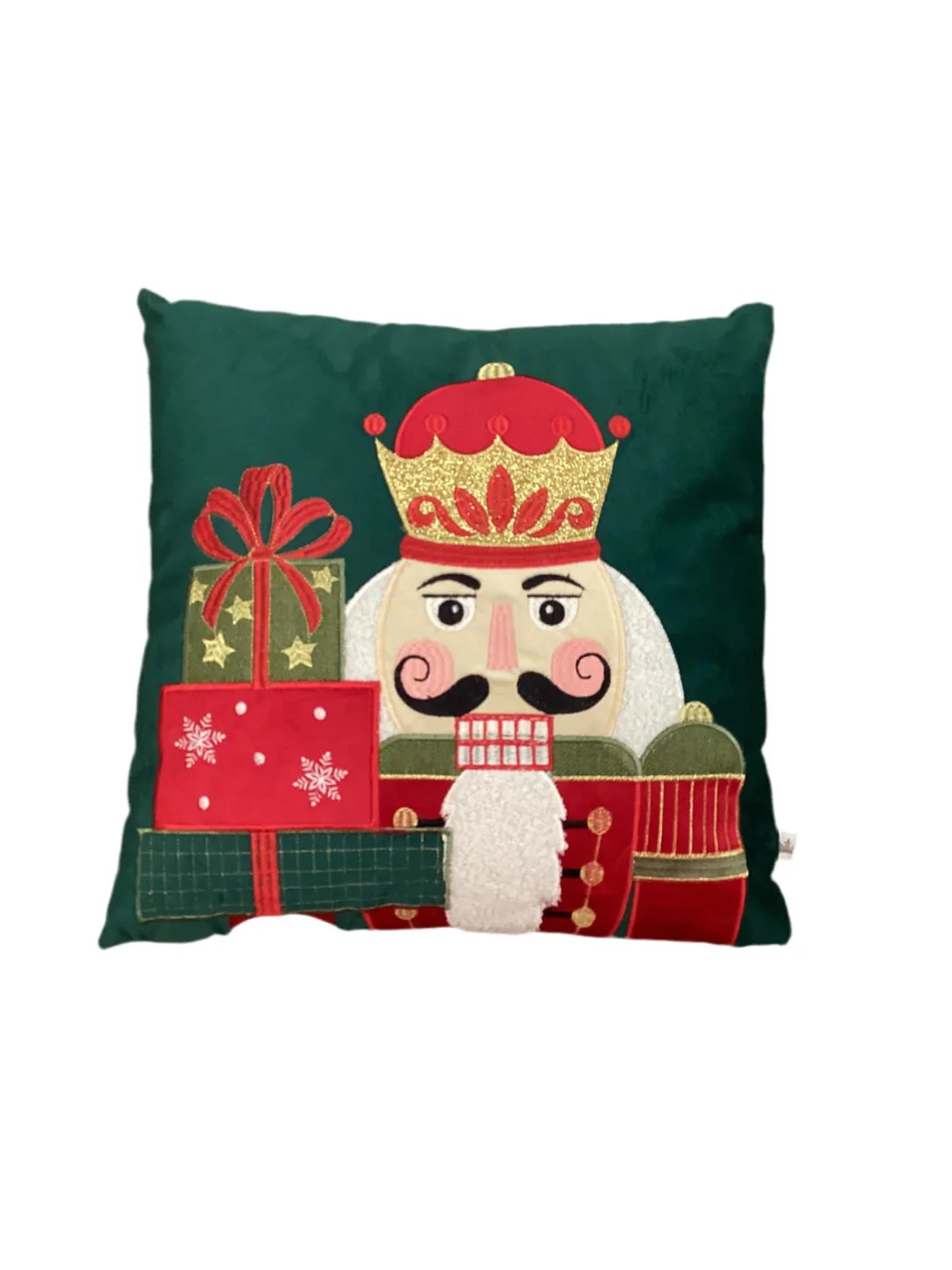 Green Nutcracker Presents Pillow